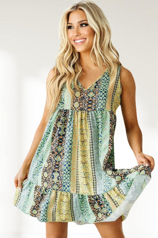 Carnival Boho Dress - Green