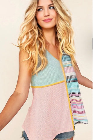 Color Block Tank Top