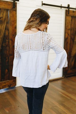 Summer Terrace Crochet Blouse - White