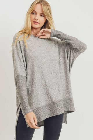 Oversized Cozy Top - Gray