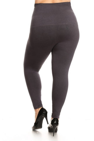 Tummy Control Compression Leggings - Plus
