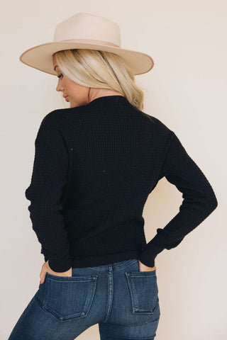 Wrap Sweater - Black