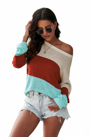 Color Block Lightweight Sweater