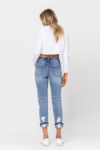 Flying Monkey Stretch Distressed Boyfriend Jeans