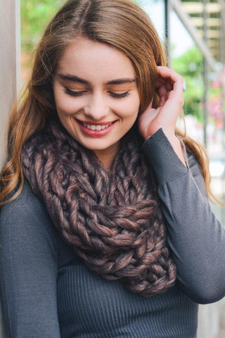 Chunky Knit Infinity Scarf - 3 colors