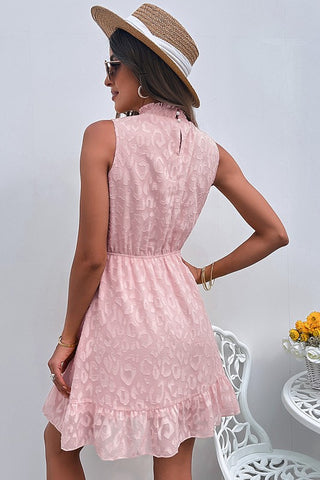 Sleeveless Leopard Dress - Pink