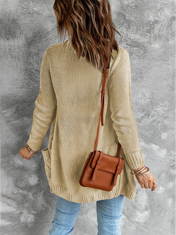 Cozy Textured Cardigan - Taupe