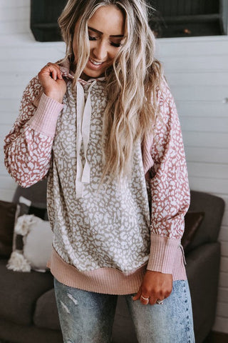 Leopard Hoodie - Pink