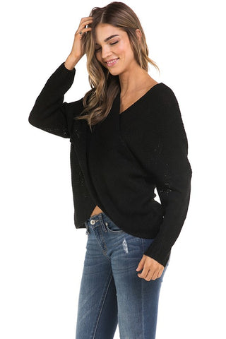 Wrapped in Warmth Sweater - Black
