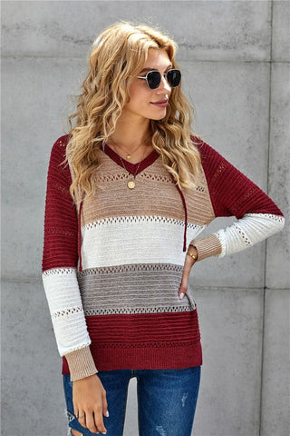 Sweater Hoodie - Red Mix