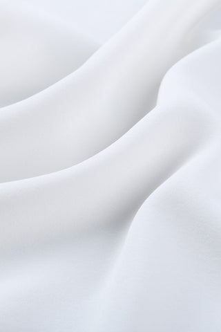 Embroidered V-Neck Top - White