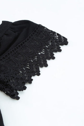 Lace Baby Doll Top - Black