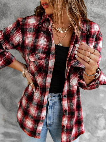Flannel Top - Red
