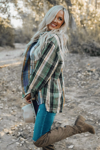 Fall Flannel Shirt - Green