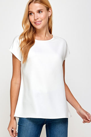 Cap Sleeve Top - White