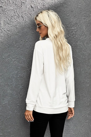 Leopard Print Pumpkin Top - White