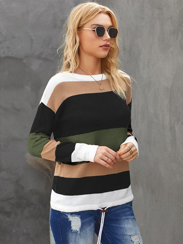Drawstring Sweater - Green