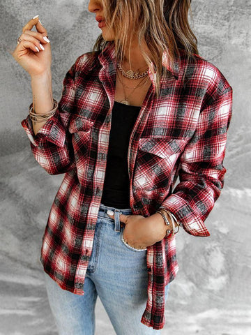 Flannel Top - Red