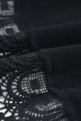 Lace Baby Doll Top - Black