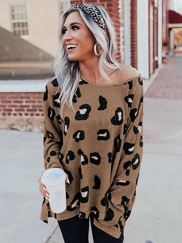 Oversized Leopard Print Tunic