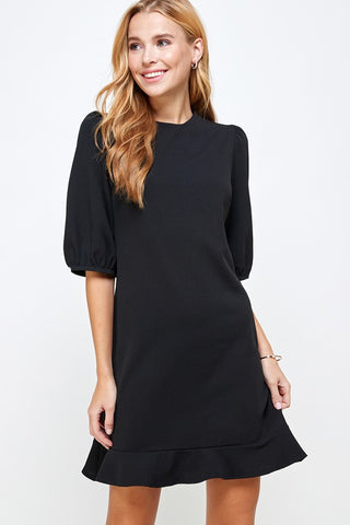 Ruffle Dress - Black