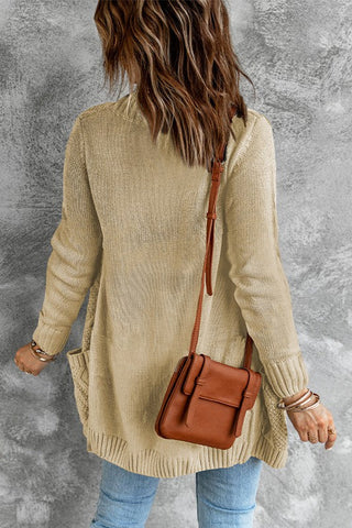Cozy Textured Cardigan - Taupe