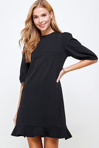 Ruffle Dress - Black