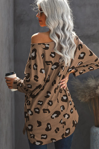 Oversized Leopard Print Tunic