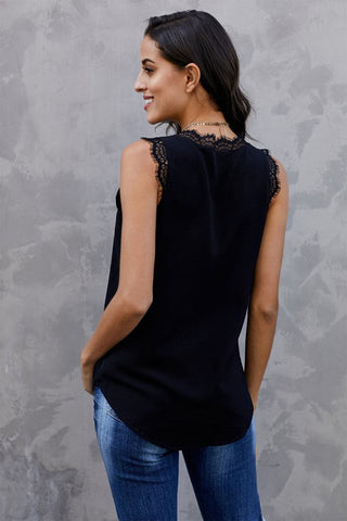 Sleeveless Eyelash Tank - Pink