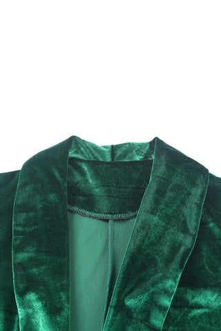 Velour Blazer - Green