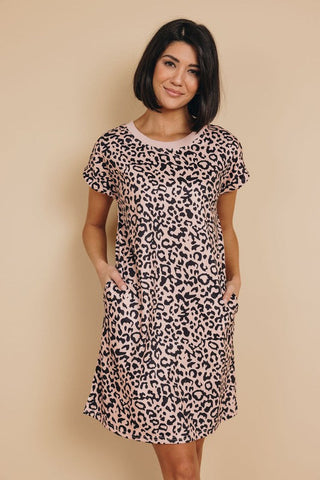 Cheetah Print Shift Dress