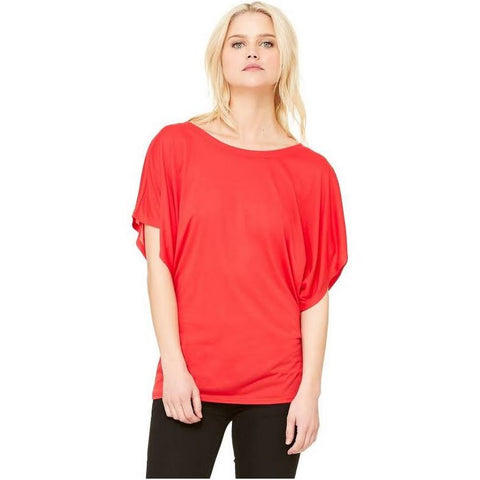 Flowy Dolman Top - Red