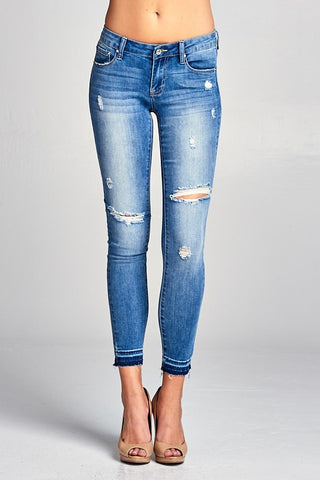 Distressed Medium Wash Jeans
