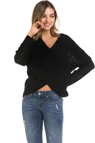 Wrapped in Warmth Sweater - Black