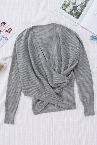 Wrap Sweater - Gray