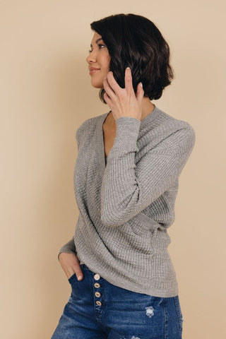 Wrap Sweater - Gray