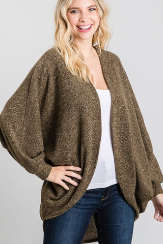 Ultra Soft Dolman Sleeve Cardigan - Olive