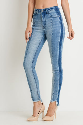 High Waisted Multi Colored Skinny Jeans