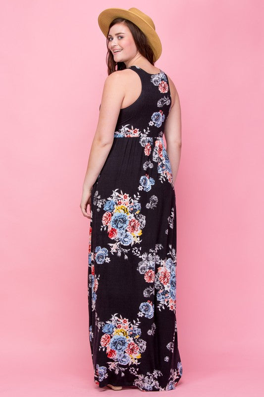 plus size summer garden party dresses Sage Garden Party, Green Floral Plus Size Dresses
