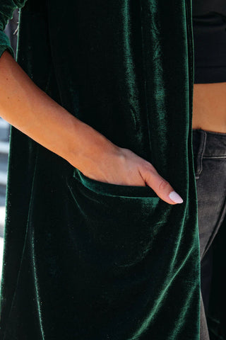 Velour Blazer - Green