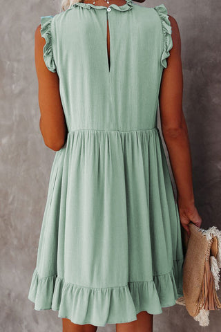 Sleeveless Chiffon Dress - Mint