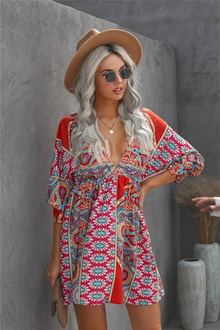 Boho Vintage Baby Doll Dress