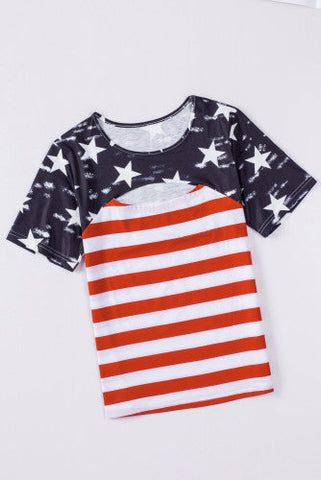 Cut Out American Flag Top