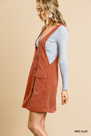 Corduroy Jumper - Red Clay