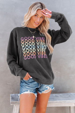 Good Vibes Sweatshirt  - Charcoal