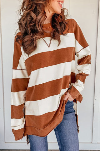 High Low Striped Top