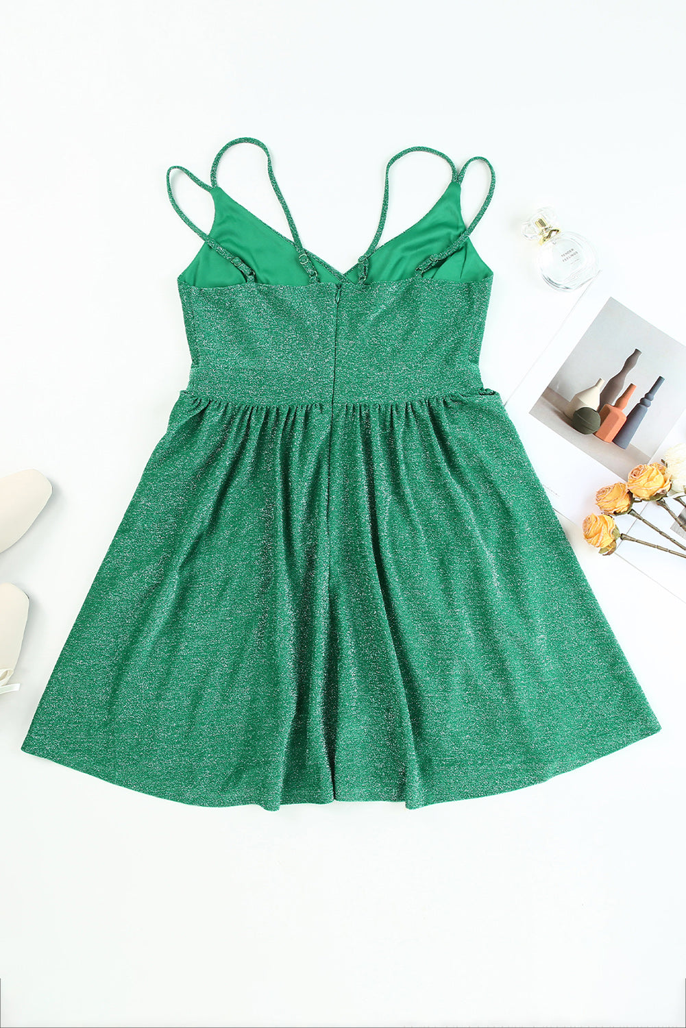 Shimmer Skater Dress - Green | Blue Chic Boutique Shimmer Skater Dress - Green | Blue Chic Boutique