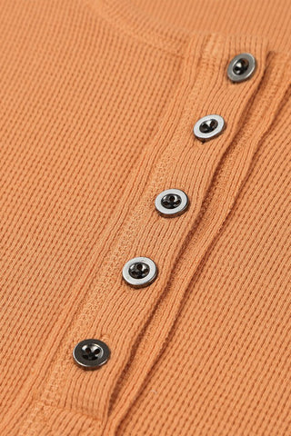 Thermal Henley Top - Orange