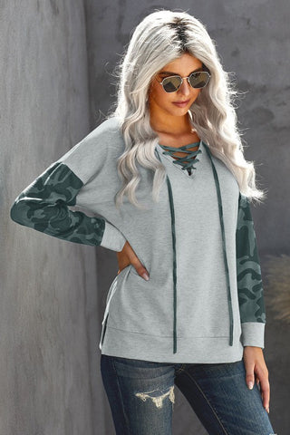 Camo Hoodie - Grey