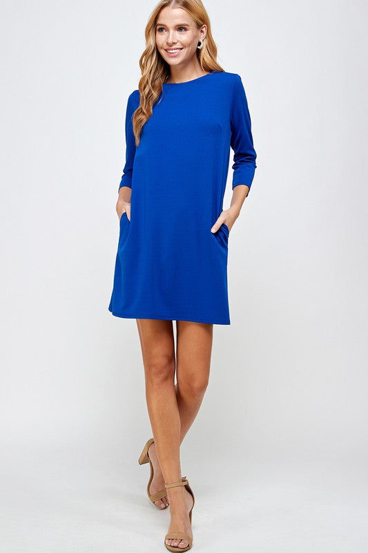 The Perfect Shift Dress - Royal | Blue Chic Boutique The Perfect Shift Dress - Royal | Blue Chic Boutique